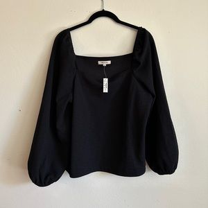 Madewell Square-Neck Puff Sleeve Top